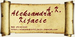 Aleksandra Kijačić vizit kartica